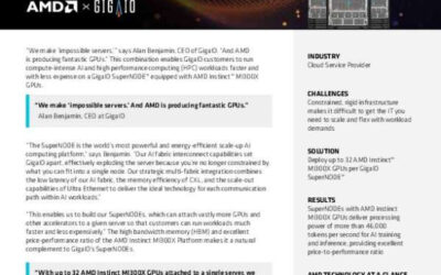 GIGAIO BUILDS ‘IMPOSSIBLE SERVERS’ WITH AMD