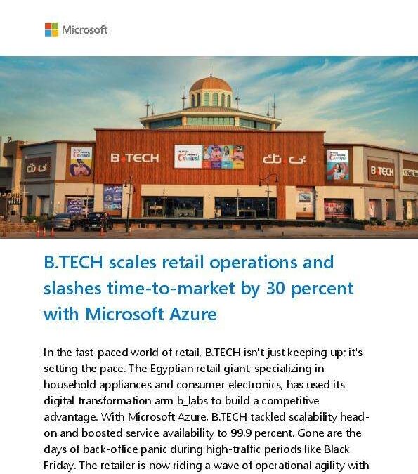 B.TECH scales retail operations and slashes time-to-market 30 percent with Microsoft Azure