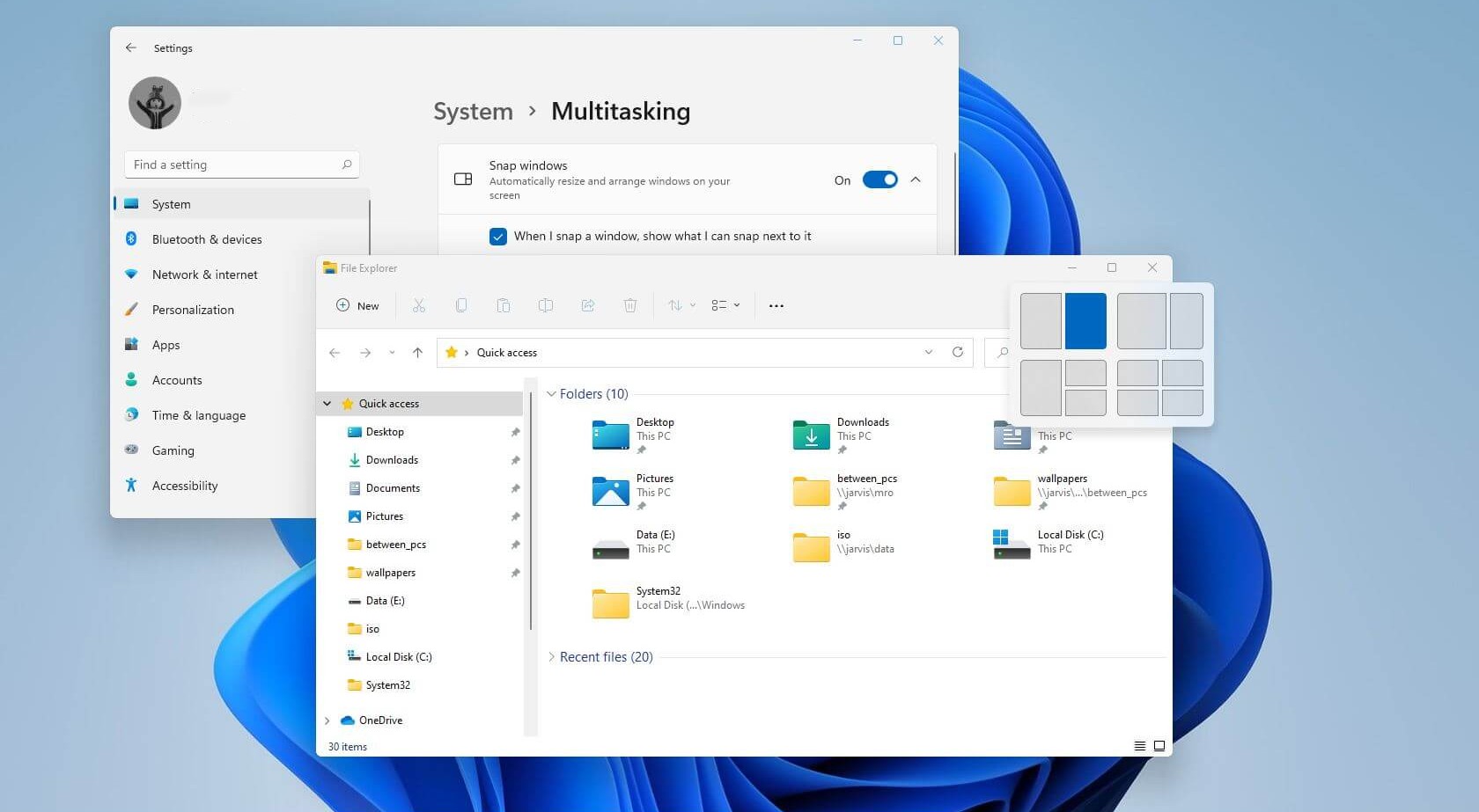 windows 11 snap layouts enable disable hero